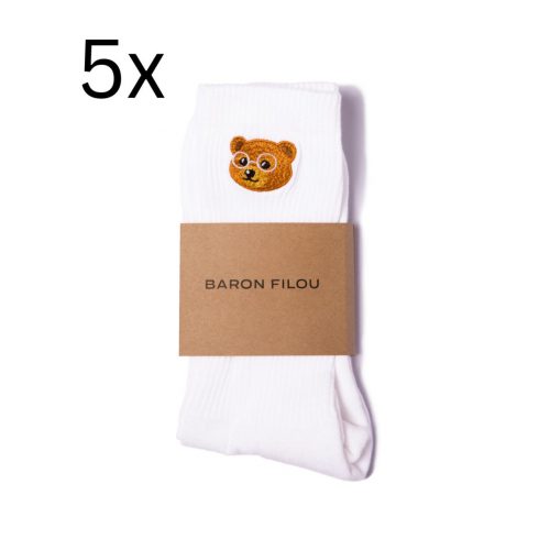 5-Pack Baron Filou Socks -  White