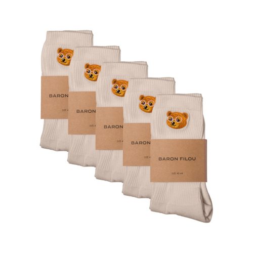 5-Pack Baron Filou Socks -  Sand Brown