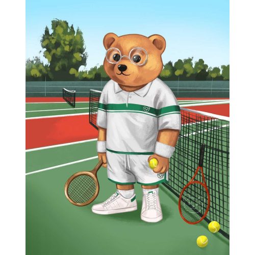 Poster Filou, the tennis player