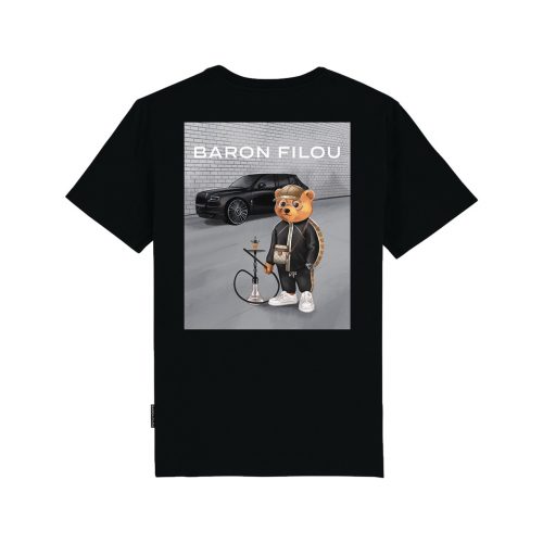 FW24 Organic T-Shirt Poster Backprint, Filou LXXXIV. - Black