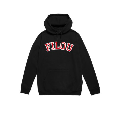 FW24 Organic Oversized Backprint Hoodie Chenille, Filou XCII. - Black