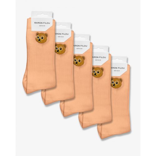 SS25 Collection SS25 5-Pack Baron Filou Socks - Sunrise Orange