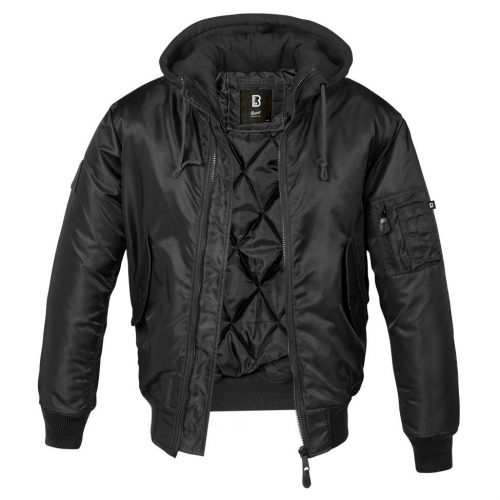 Brandit MA1 Sweat Hooded Jacket - black