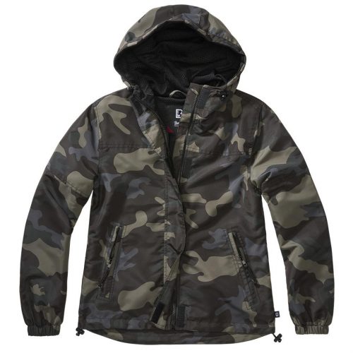 Brandit Women Summer Frontzip Windbreaker - darkcamo