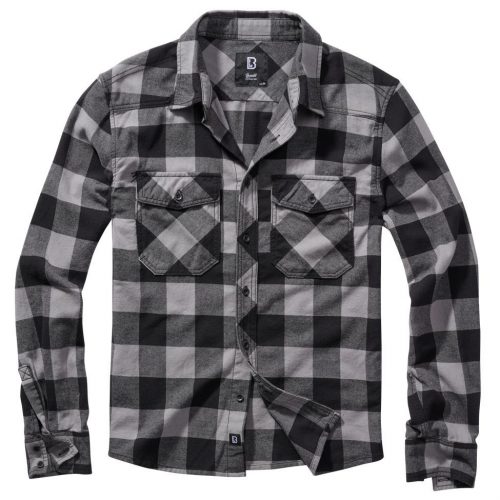 Brandit Check Shirt Long Sleeve - black/charcoal