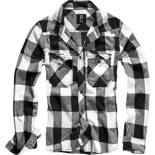 Brandit Check Shirt Long Sleeve - white/black