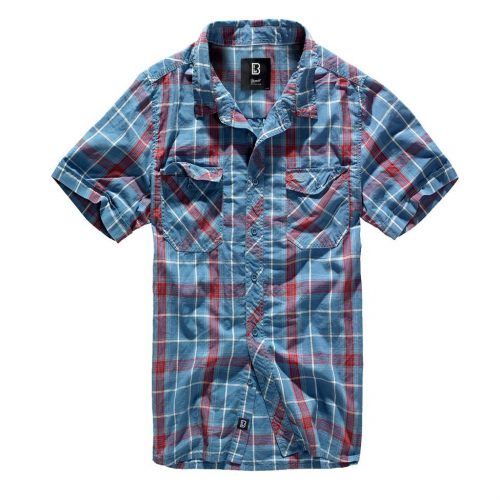 Brandit Roadstar Shirt Short Sleeve - red/blue