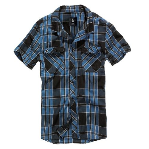 Brandit Roadstar Shirt Short Sleeve - Indigo checked