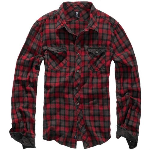 Brandit Duncan Check Shirt Long Sleeve - red/brown