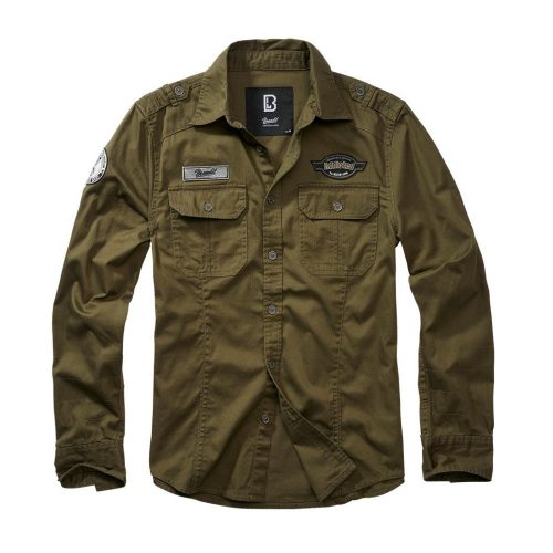 Brandit Luis Vintage Shirt Long Sleeve - olive