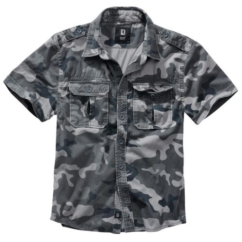 Brandit Vintage Shirt Short Sleeve - grey camo