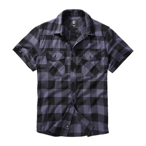 Brandit Check Shirt Short Sleeve - black/grey