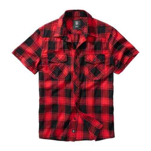 Brandit Check Shirt Short Sleeve - red/black 