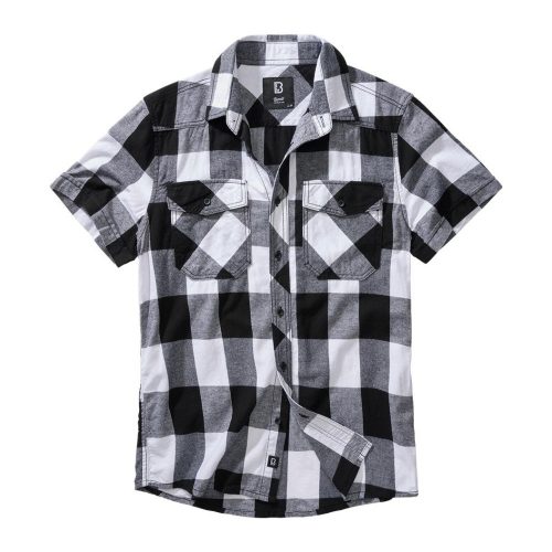 Brandit Check Shirt Short Sleeve - white/black