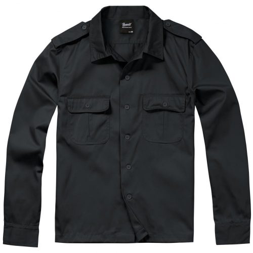 Brandit US Shirt Long Sleeve - black