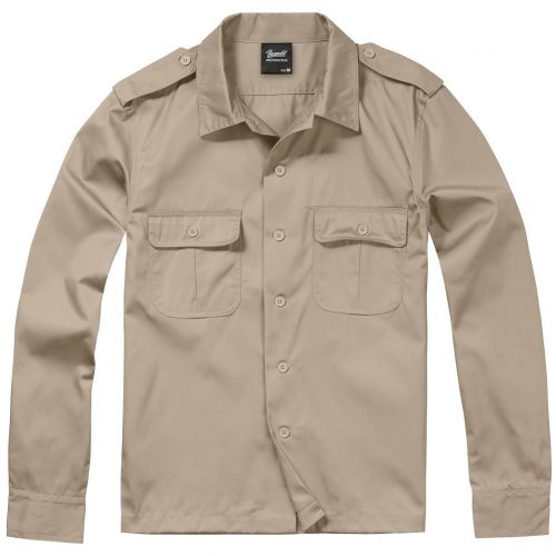 Brandit US Shirt Long Sleeve - beige