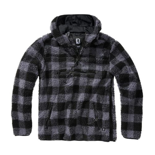 Brandit Teddyfleece Worker Pullover - black/grey