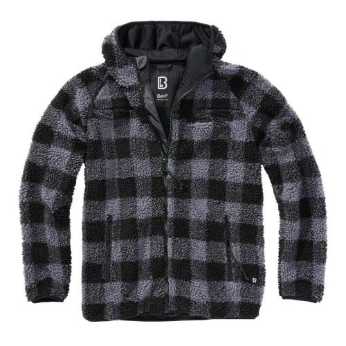 Brandit Teddyfleece Worker Jacket - black/grey