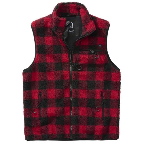 Brandit Teddyfleece Vest - red/black 