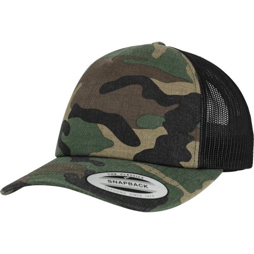 Brandit Camo Trucker Cap - woodland/black