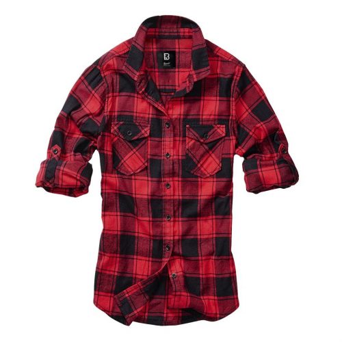 Brandit Women Amy Flannel Shirt Long S - red/black