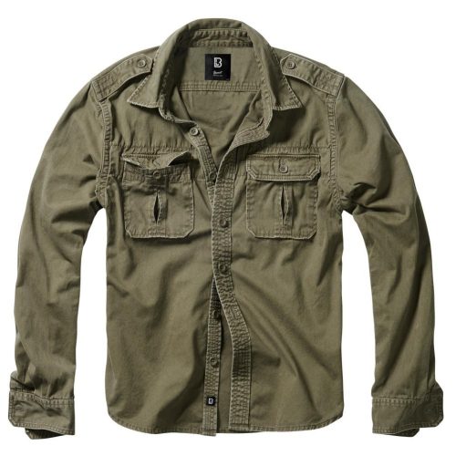 Brandit Vintage Shirt Long Sleeve - olive