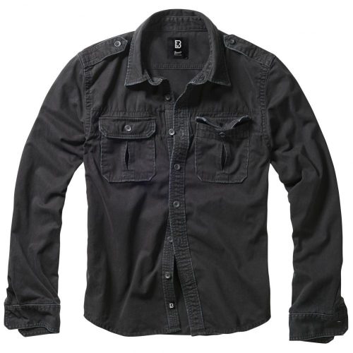 Brandit Vintage Shirt Long Sleeve - black