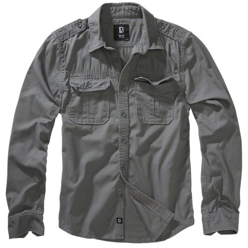 Brandit Vintage Shirt Long Sleeve - charcoal grey