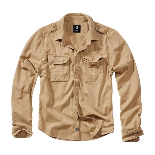 Brandit Vintage Shirt Long Sleeve - camel