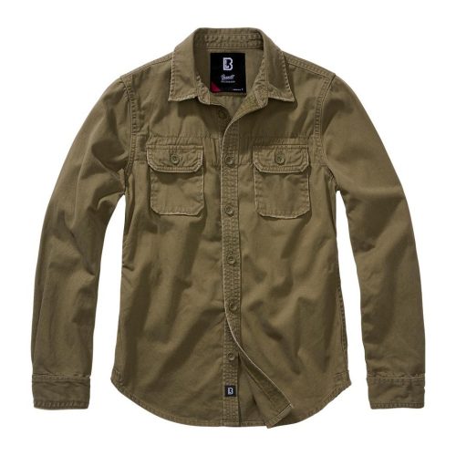 Brandit Women Vintage Shirt Long Sleev - olive