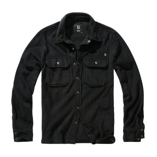 Brandit Jeff Fleece Shirt Long Sleeve - black