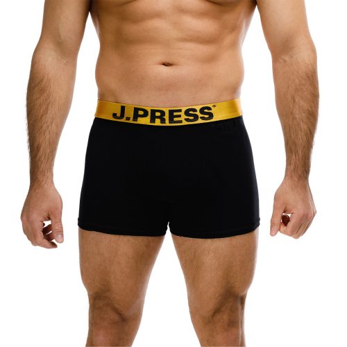  J.Press nagy logós design boxer - Black/Yellow 