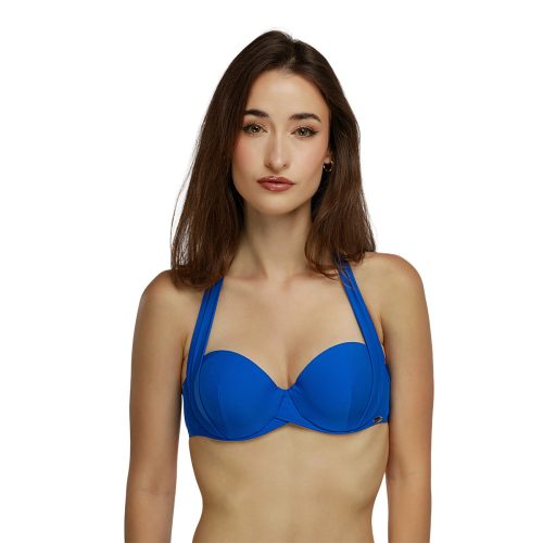 J.Press balcony merevített kosaras bikini felső - Blue