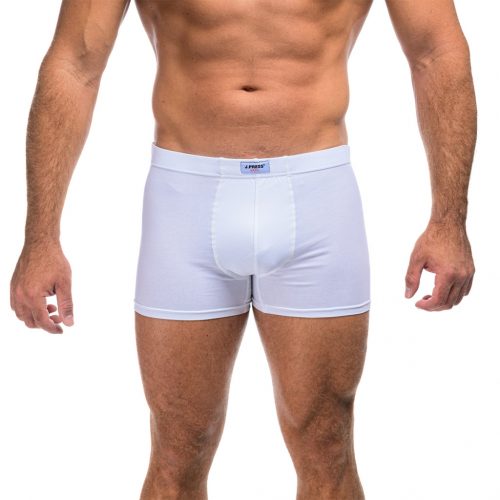 J.PRESS BASIC - bevarrt gumis pamut boxer - White