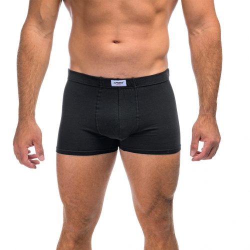 J.PRESS BASIC - bevarrt gumis pamut boxer - Black