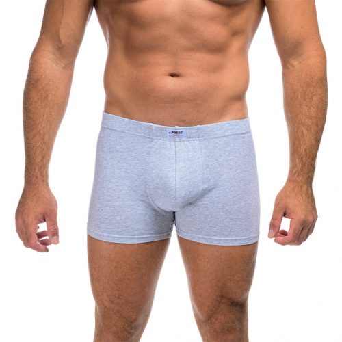 J.PRESS BASIC - bevarrt gumis pamut boxer - Grey