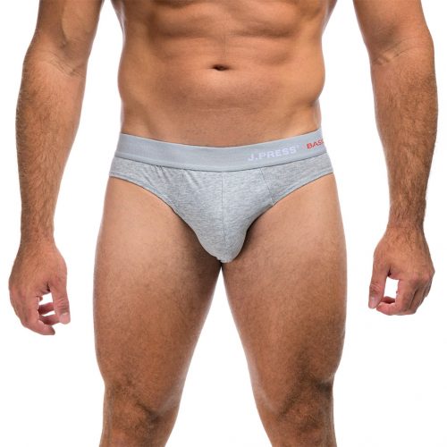 J.PRESS BASIC - rávarrt gumis 100% pamut slip - Grey