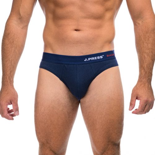 J.PRESS BASIC - rávarrt gumis 100% pamut slip - Navy